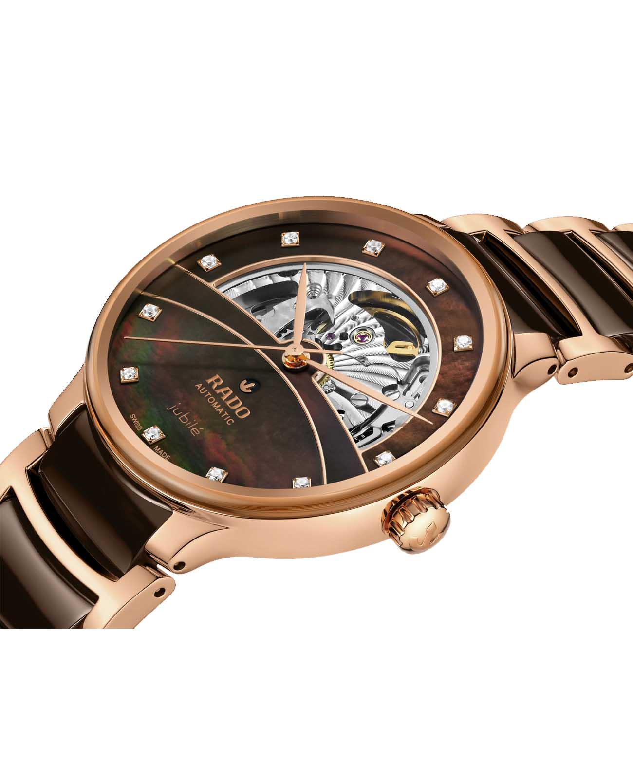 Rado Rado Centrix Automatic Diamonds Open Heart R30028902 Automatic, наручные женские часы фото под углом