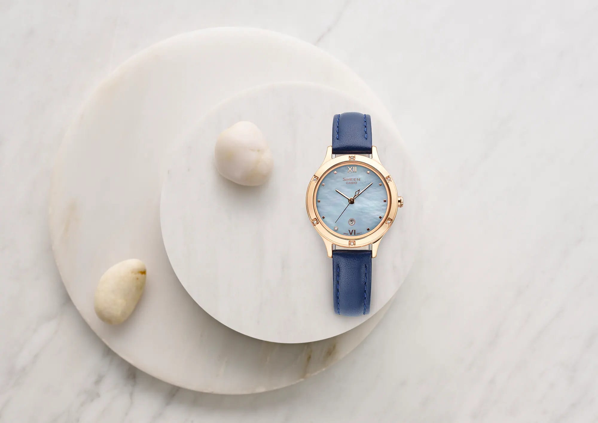 Casio Casio Sheen SHE-4546PGL-2A , наручные женские часы фото под углом