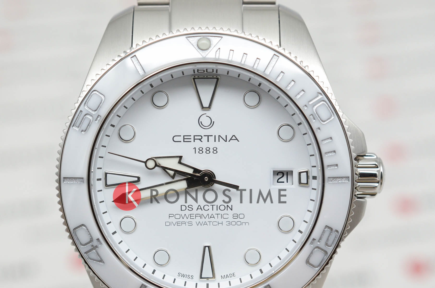 Certina Certina DS Action C048.407.11.011.00,  швейцария мужские часы на браслете нержавеющая сталь боковой вид