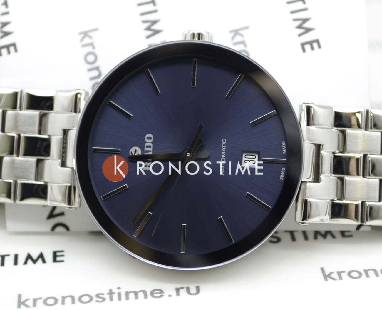 Rado Rado Florence Automatic R48901203 механические мужские часы часы крупный план синий циферблата