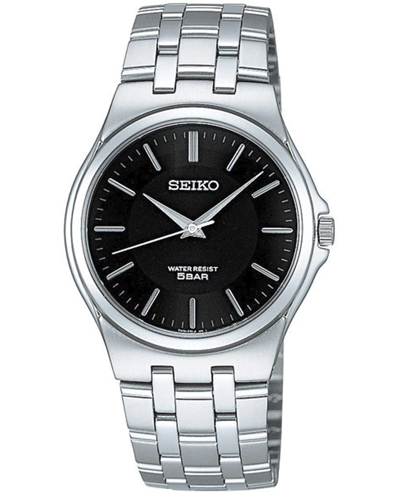 Seiko Seiko Spirit SCXP023  SCXP023 кварцевые мужские часы черный циферблат, браслет нержавеющая сталь — вид спереди