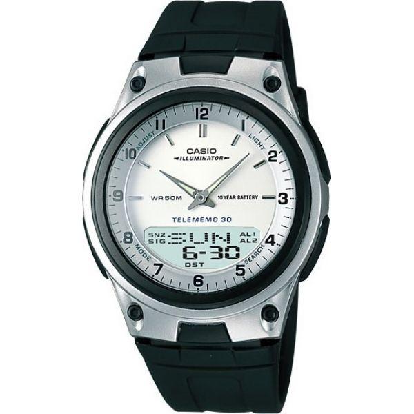 Casio Casio Collection AW-80-7A  AW-80-7A автокварц (кинетик) мужские часы  циферблат, браслет пластик — вид спереди