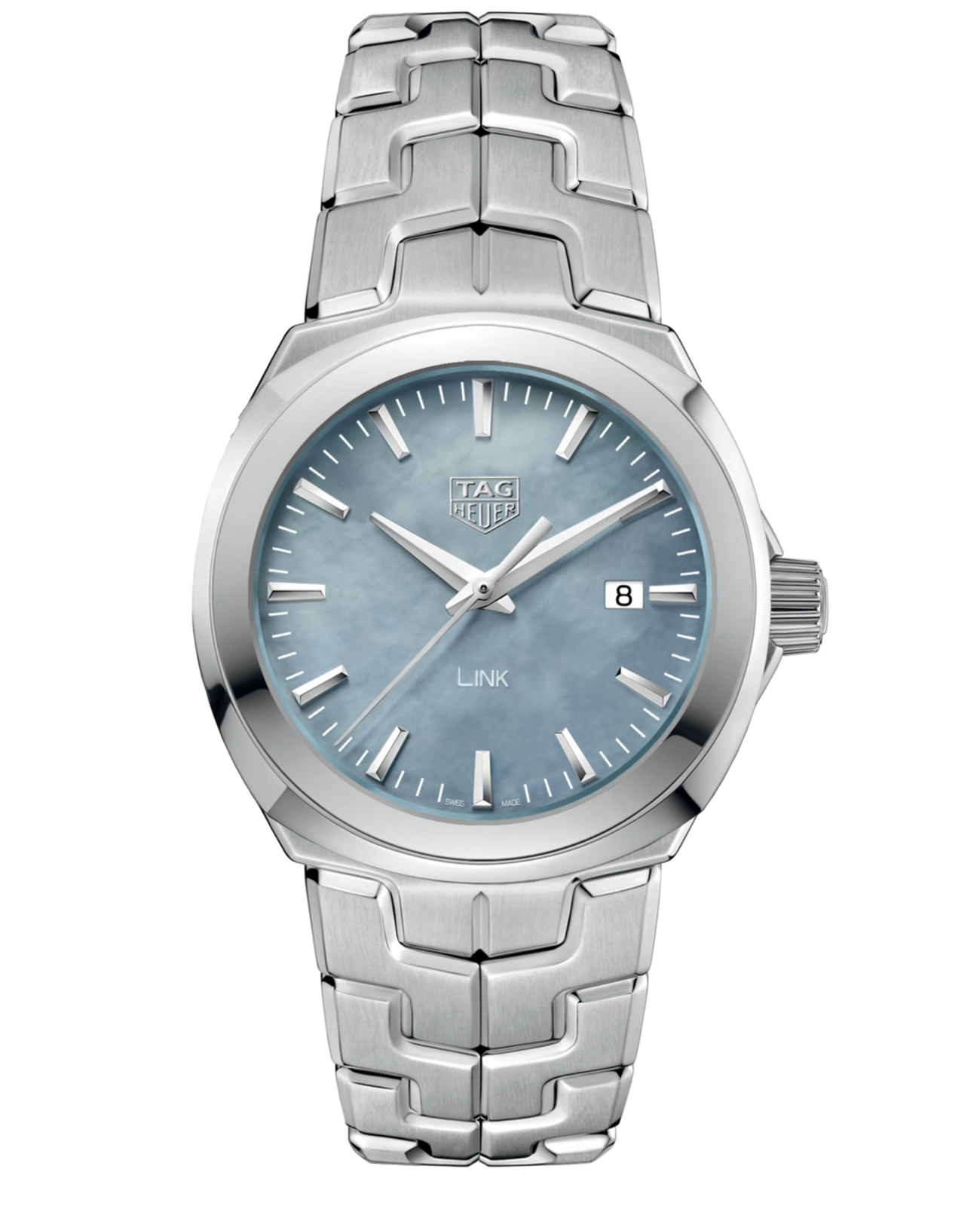 TAG Heuer TAG Heuer Link WBC1311.BA0600  WBC1311.BA0600 кварцевые женские часы голубой циферблат, браслет нержавеющая сталь — вид спереди