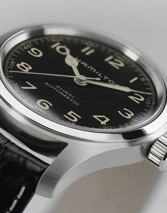 Hamilton Hamilton Khaki Field Murph Auto H70605731, khaki field швейцария мужские часы на браслете кожаный боковой вид