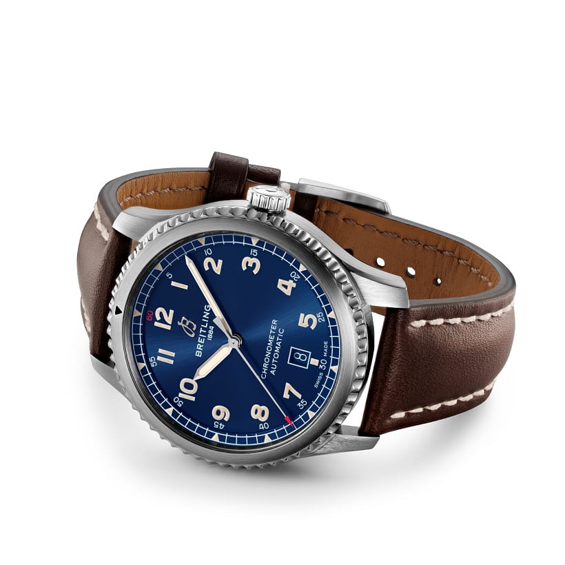 Breitling Breitling Aviator 8 Automatic 41 A17315101C1X1, aviator 8 швейцария мужские часы на браслете кожаный боковой вид