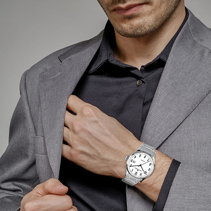 Jacques Lemans Jacques Lemans Classic 1-2073H мужские часы белый циферблат на запястье