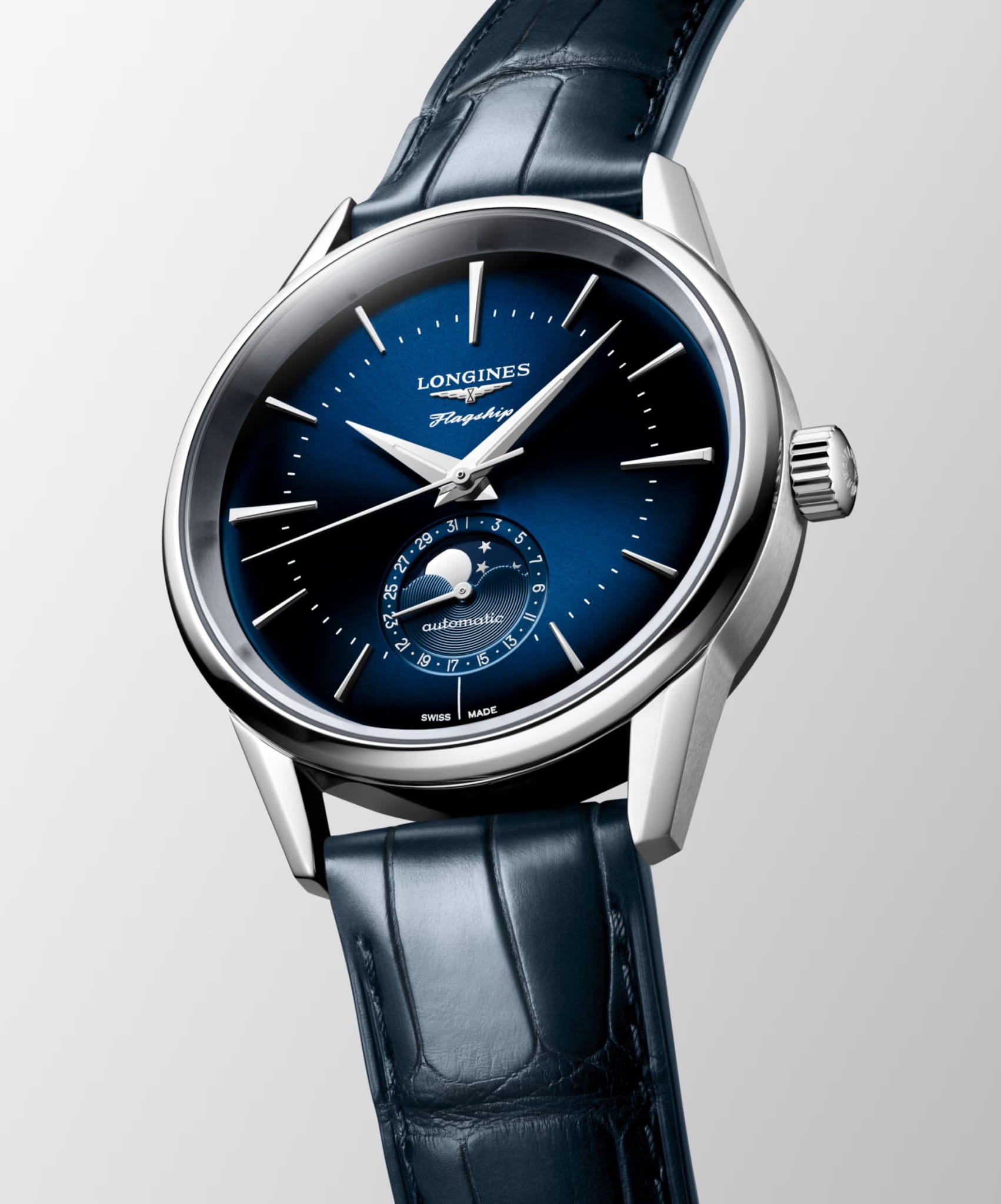 Оригинальные часы Longines Longines Flagship Heritage L4.815.4.92.2 механические калибр механизма l899 общий вид