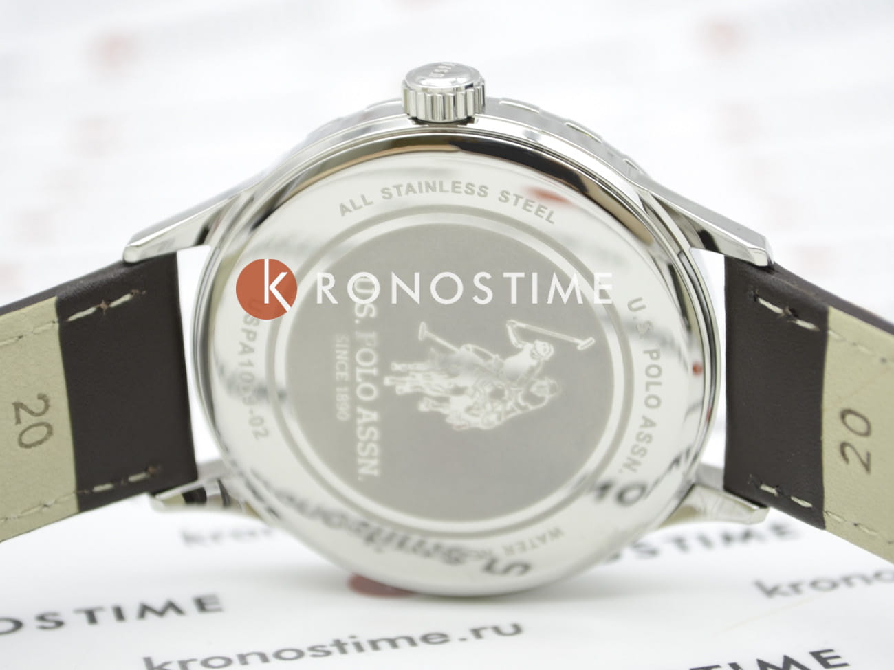 U.S. Polo Assn. U.S. Polo Assn. Fundamental USPA1069-02 кварцевые мужские часы часы крупный план черный циферблата