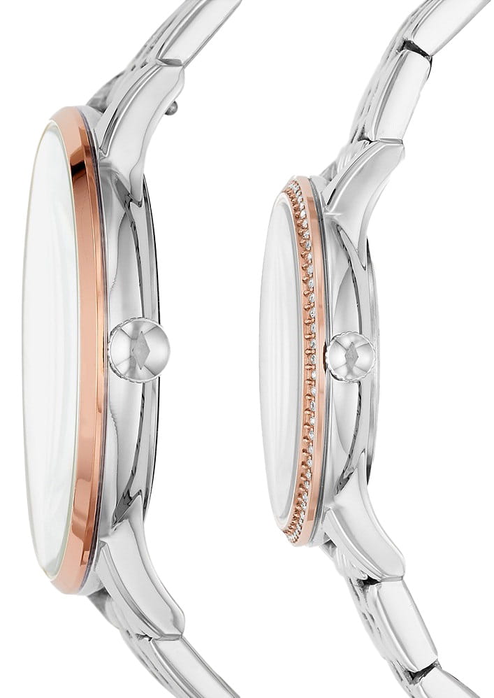 Fossil Fossil Rye His and Her Multifunction Stainless Steel Watch Set FS5562SET,  сша  на браслете нержавеющая сталь боковой вид