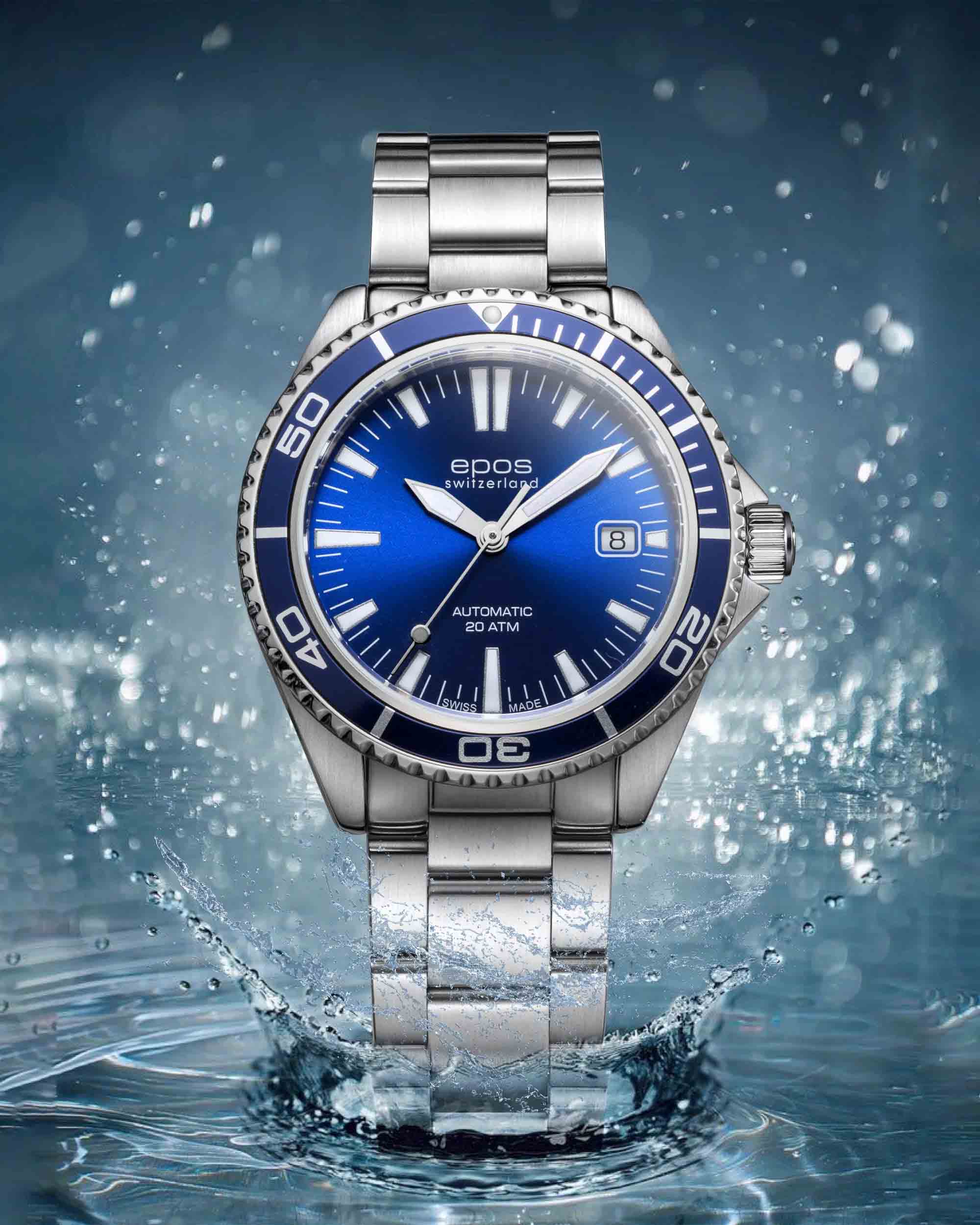 Epos Epos Diver 3438.131.96.16.30 — полный набор фото мужские часы швейцария