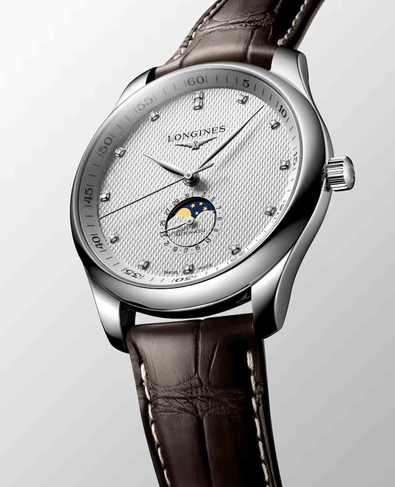 Longines Longines Master Collection L2.919.4.77.3 , master collection швейцария мужские часы на браслете кожаный боковой вид