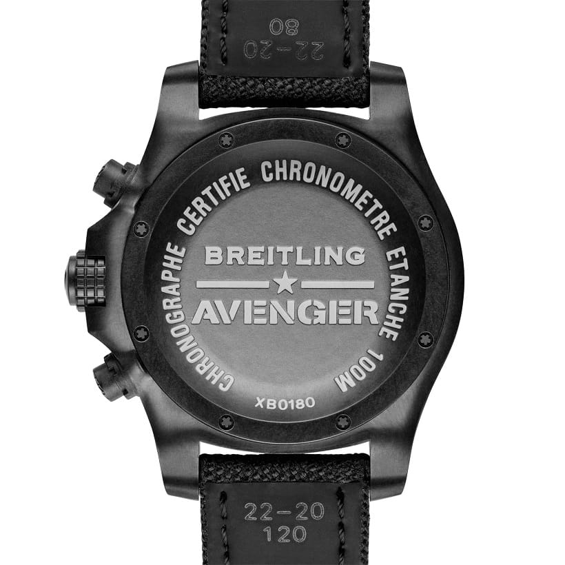 Оригинальные часы Breitling Breitling Avenger Hurricane 12H 45 XB0180E41B1W1 механические калибр механизма мануфактурный механизм breitling caliber b01 общий вид