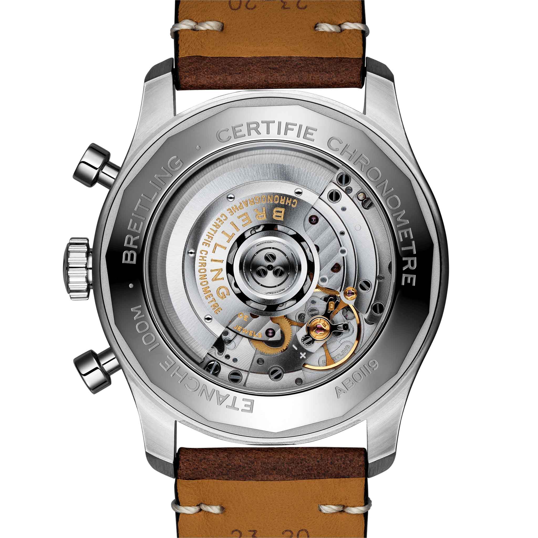 Оригинальные часы Breitling Breitling Aviator 8 B01 Chronograph 43 Mosquito AB01194A1B1X2 механические калибр механизма мануфактурный механизм breitling caliber b01 общий вид