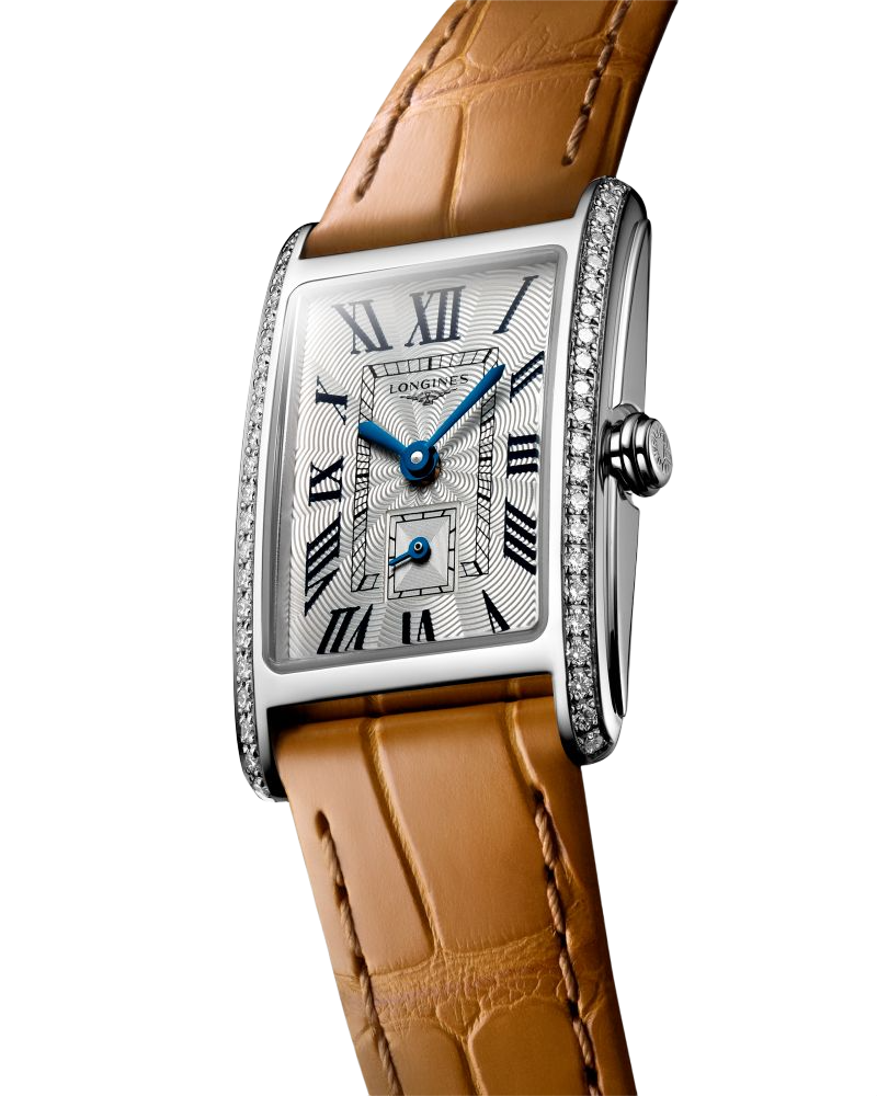 Longines Longines DolceVita L5.512.0.71.4, dolcevita швейцария женские часы на браслете кожаный боковой вид
