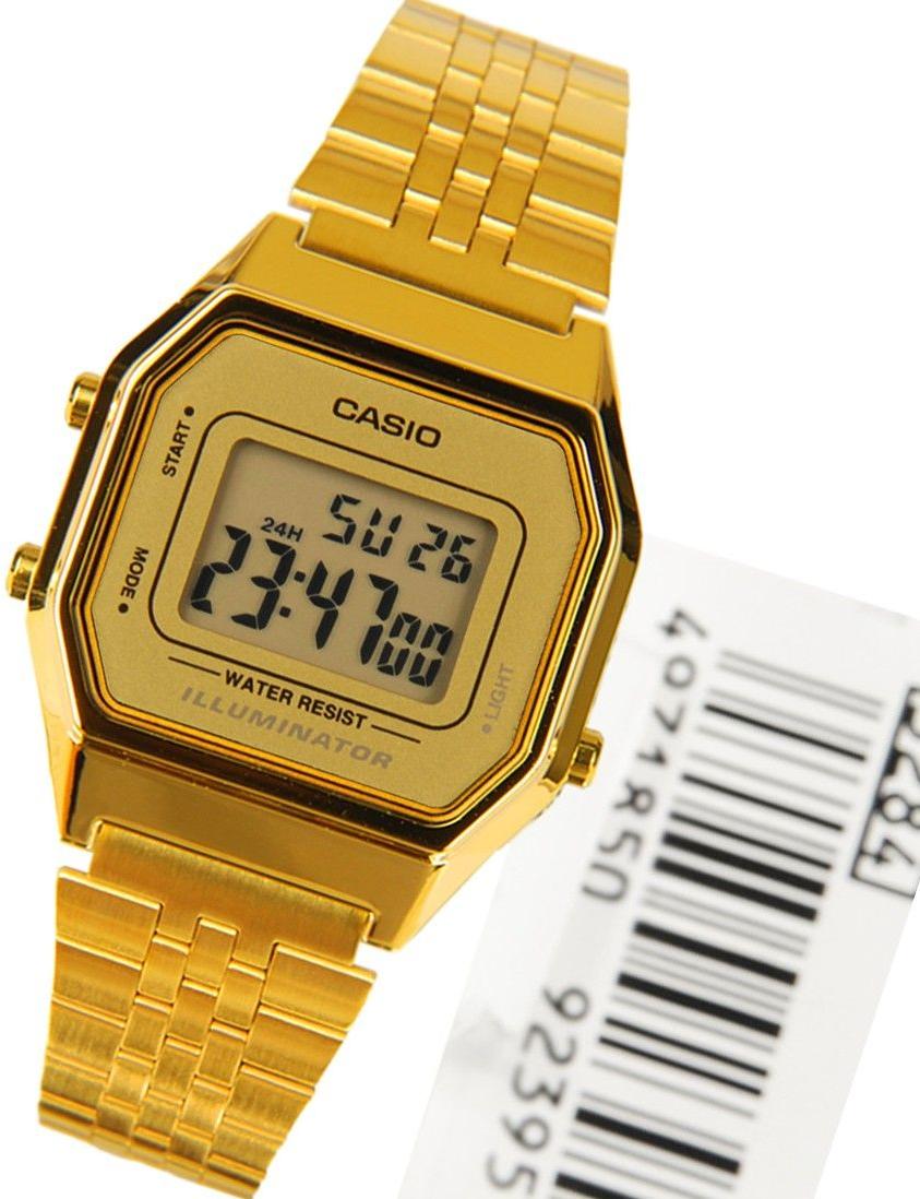 Casio LA680WGA-9 женские часы застежка крупным планом