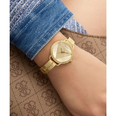 Guess Guess Bejeweled GW0914L2 женские часы золотой циферблат на запястье