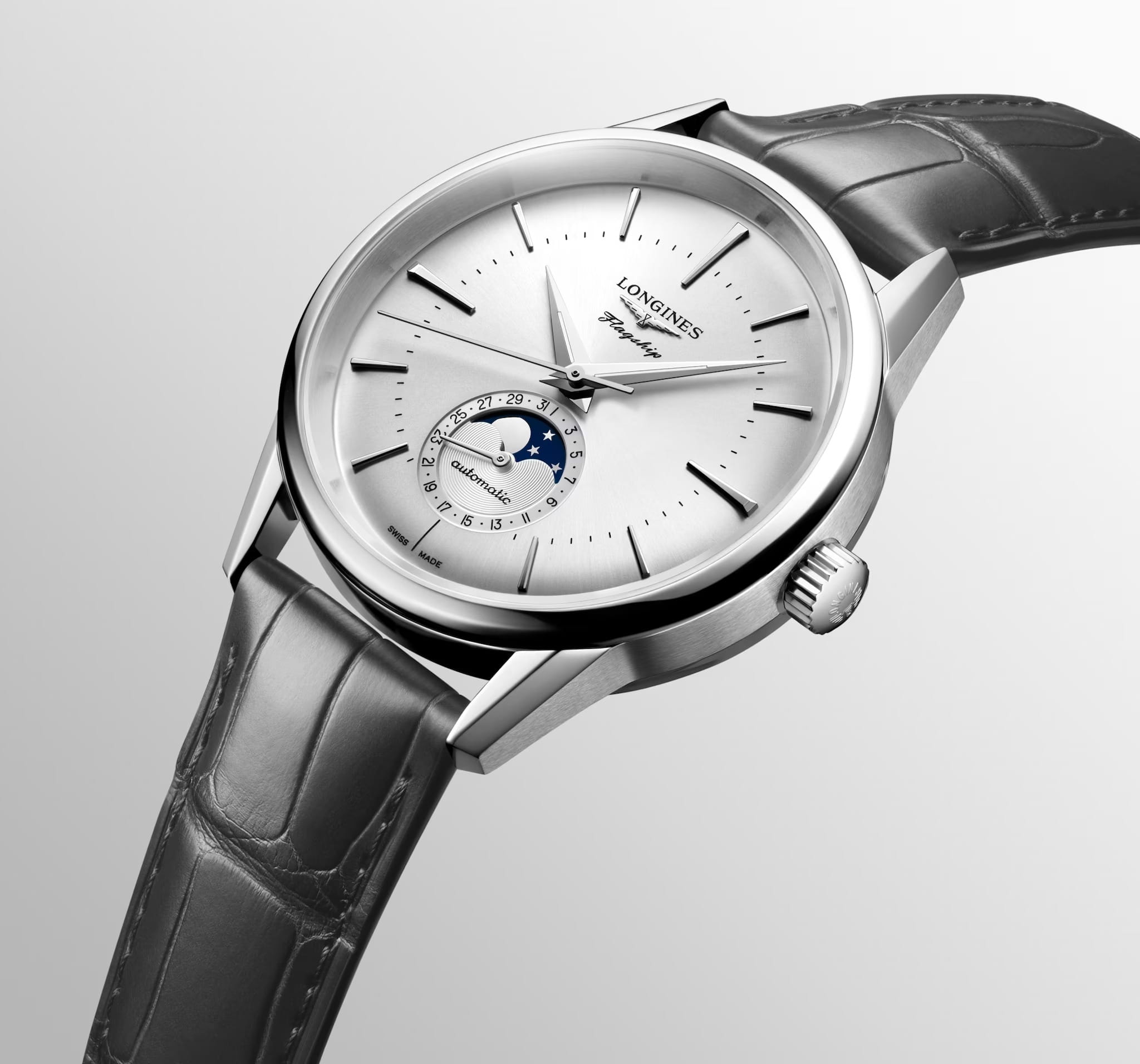 Оригинальные часы Longines Longines Flagship Heritage L4.815.4.72.2 механические калибр механизма l899 общий вид