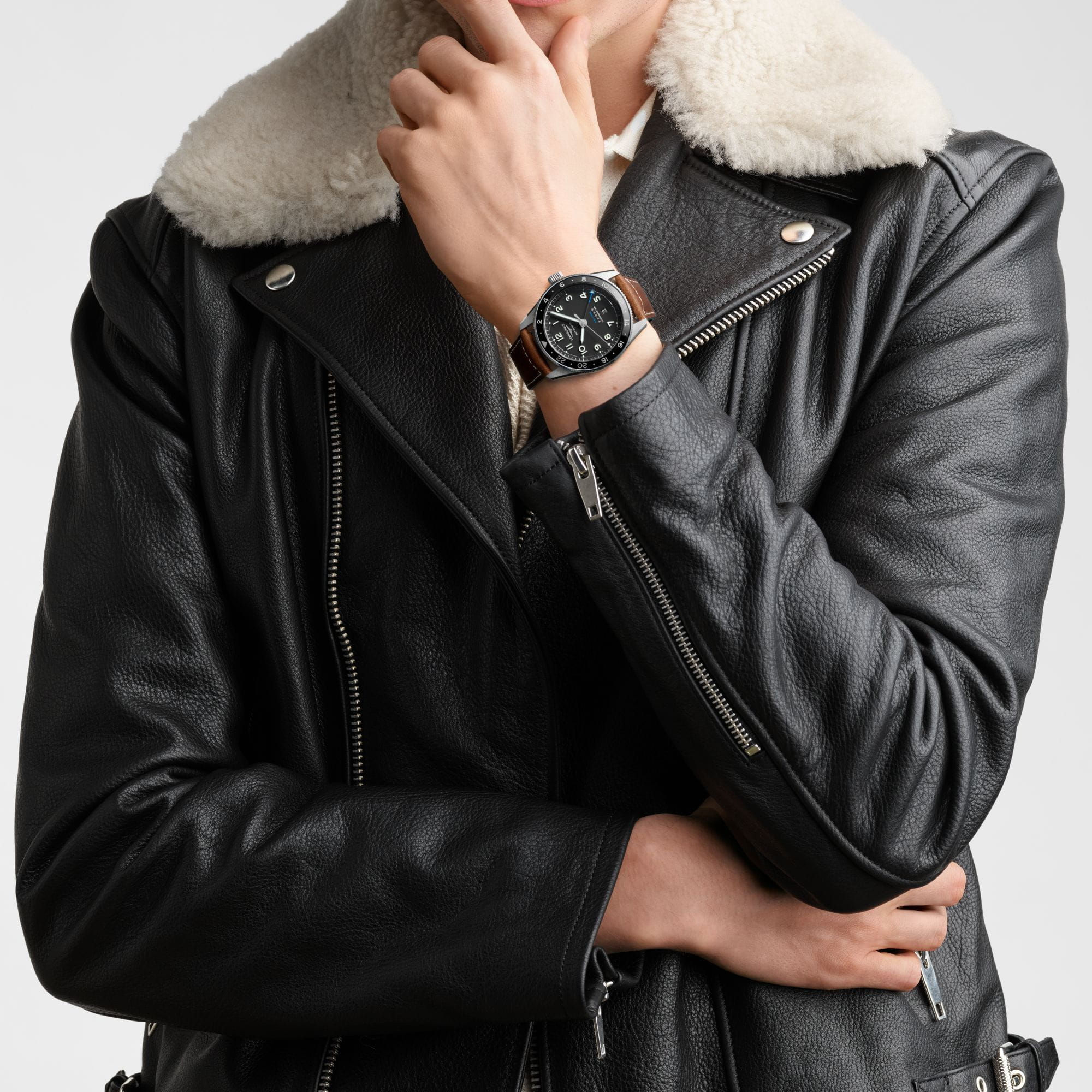 Оригинальные часы Longines Longines Spirit L3.812.4.53.2 механические калибр механизма  общий вид