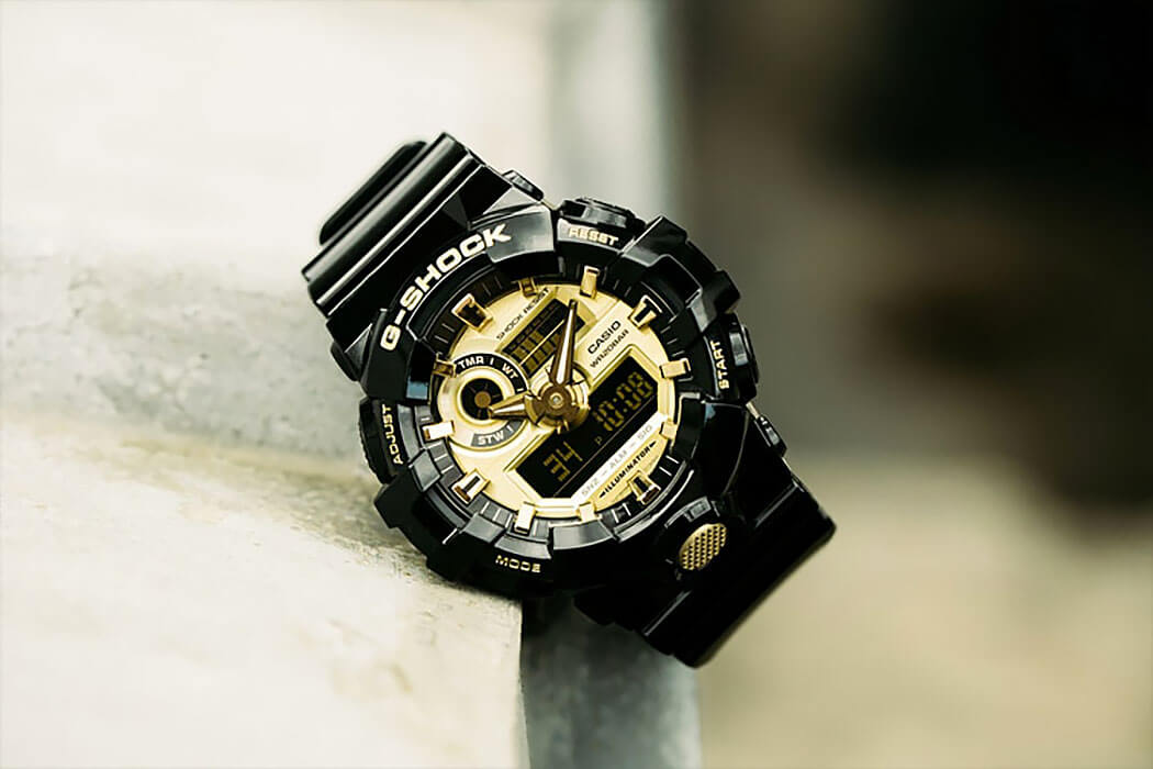 Casio Casio G-Shock GA-710GB-1A GA — детали корпуса и полимер