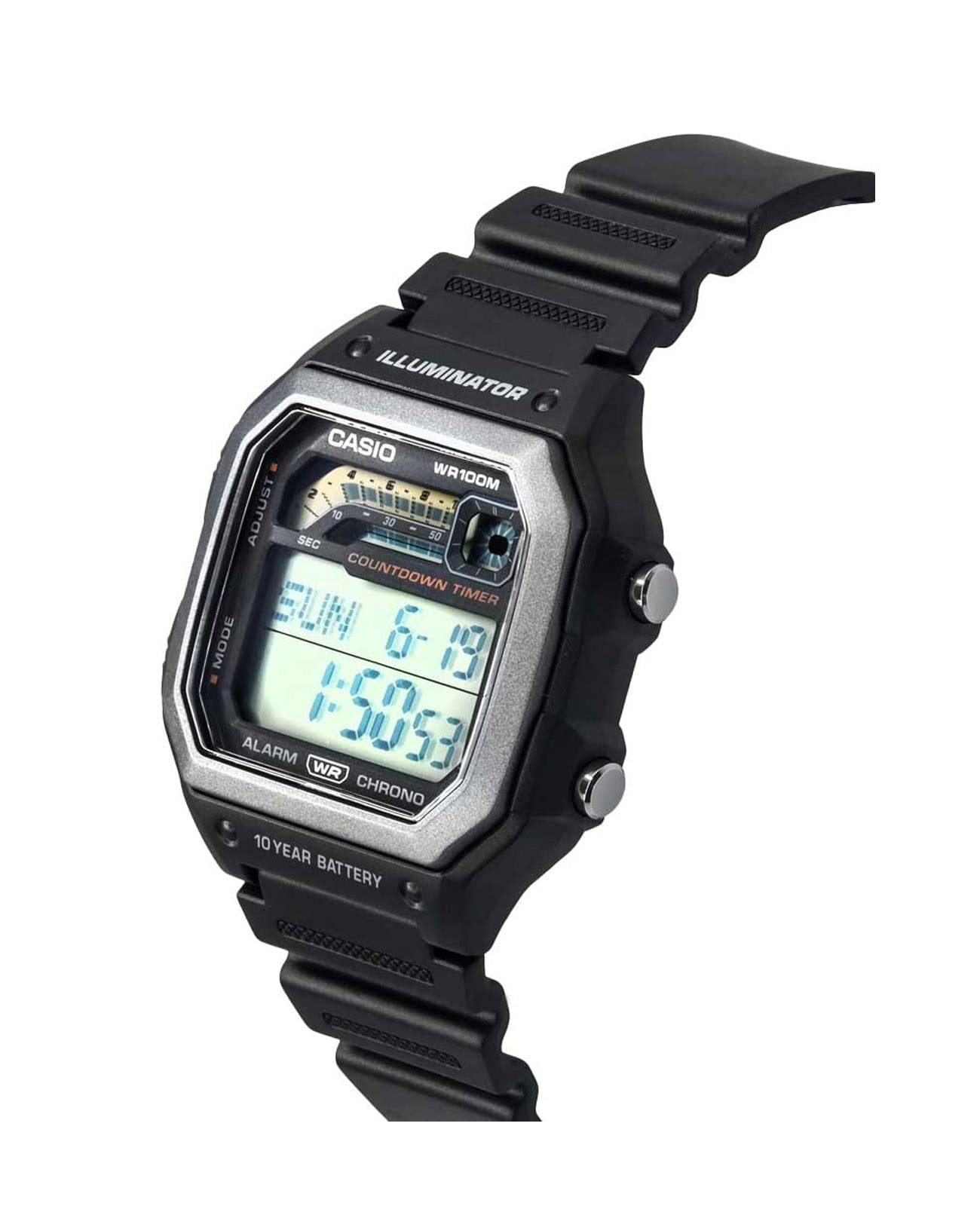 Оригинальные часы Casio Casio Collection WS-1600H-1AVEF электронные калибр механизма  общий вид