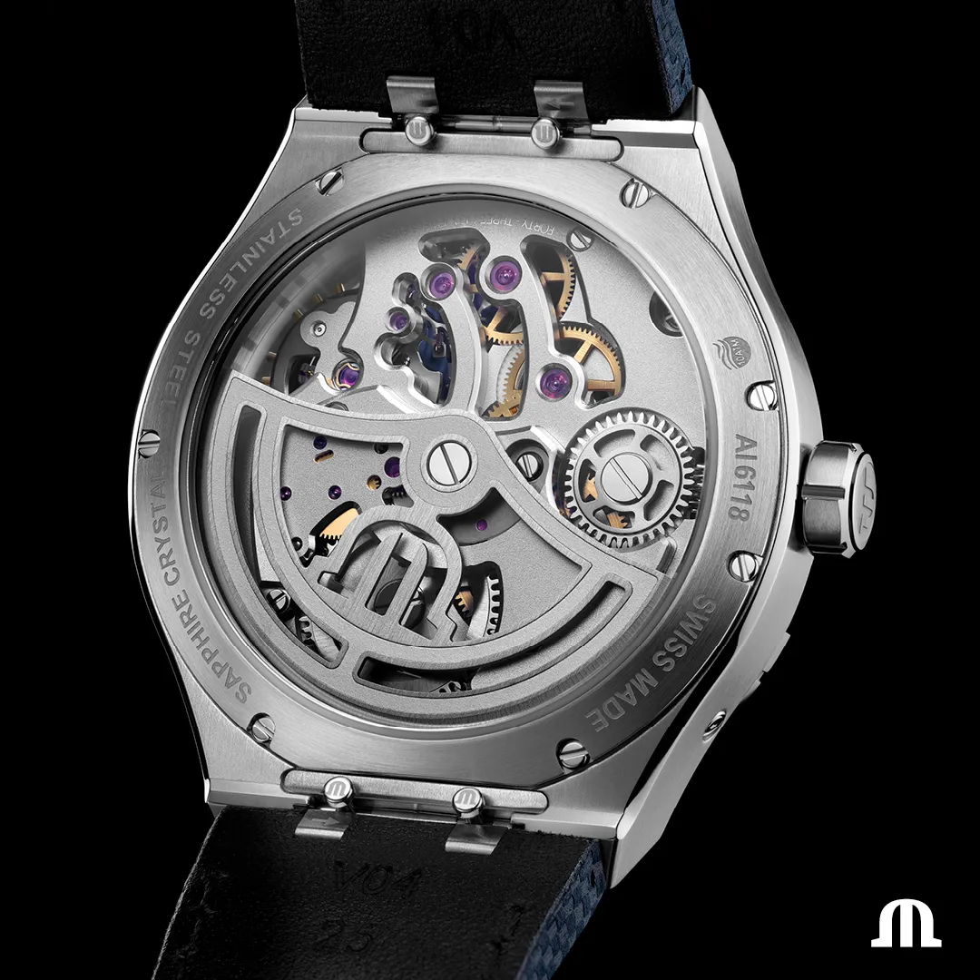 Maurice Lacroix Maurice Lacroix Aikon Master Grand Date AI6118-SS00E-430-C мужские часы синий циферблат на запястье