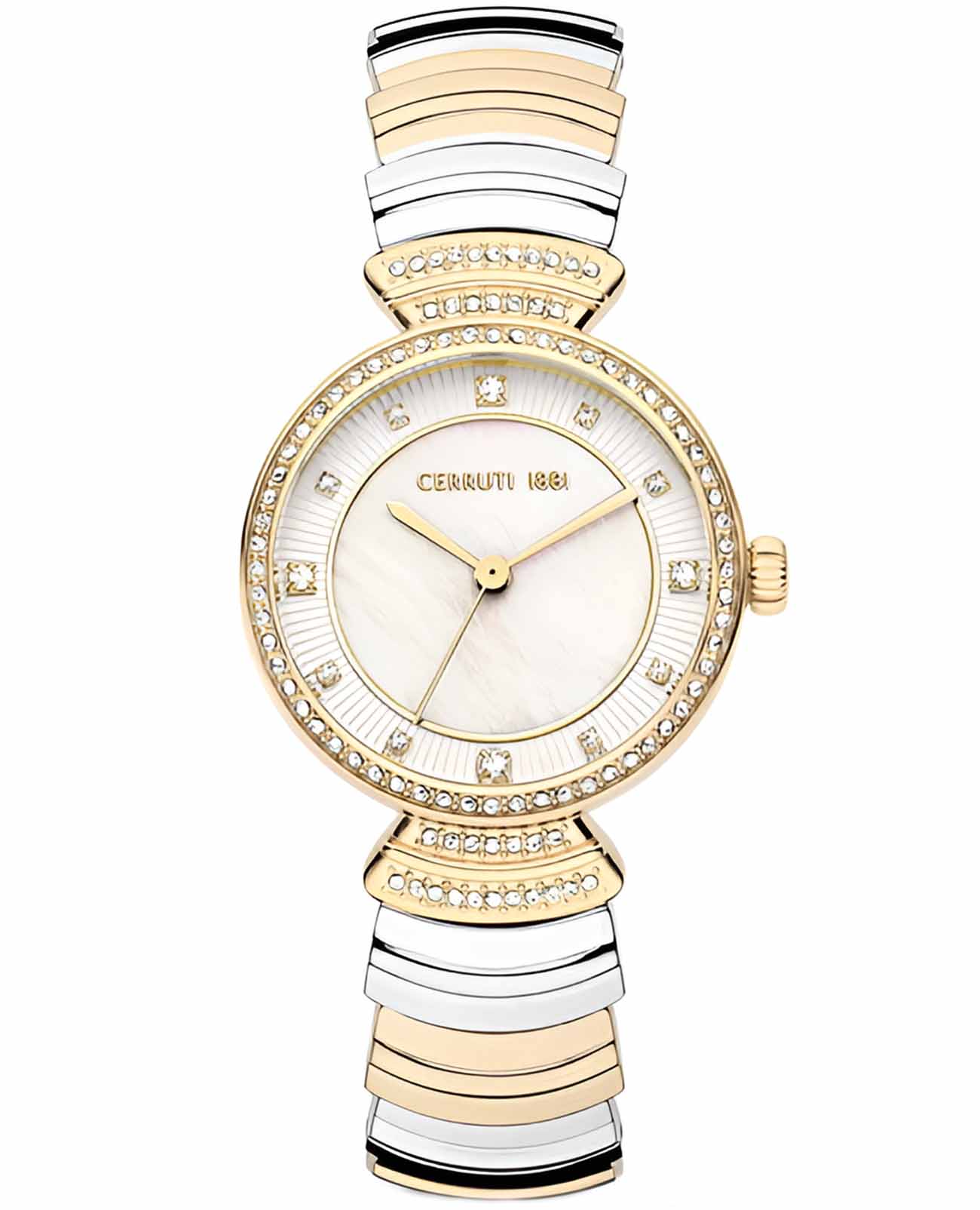 Cerruti 1881 Cerruti 1881 Cerrisi CIWLG2225102  CIWLG2225102 кварцевые женские часы перламутровый циферблат, браслет нержавеющая сталь с ip-покрытием — вид спереди