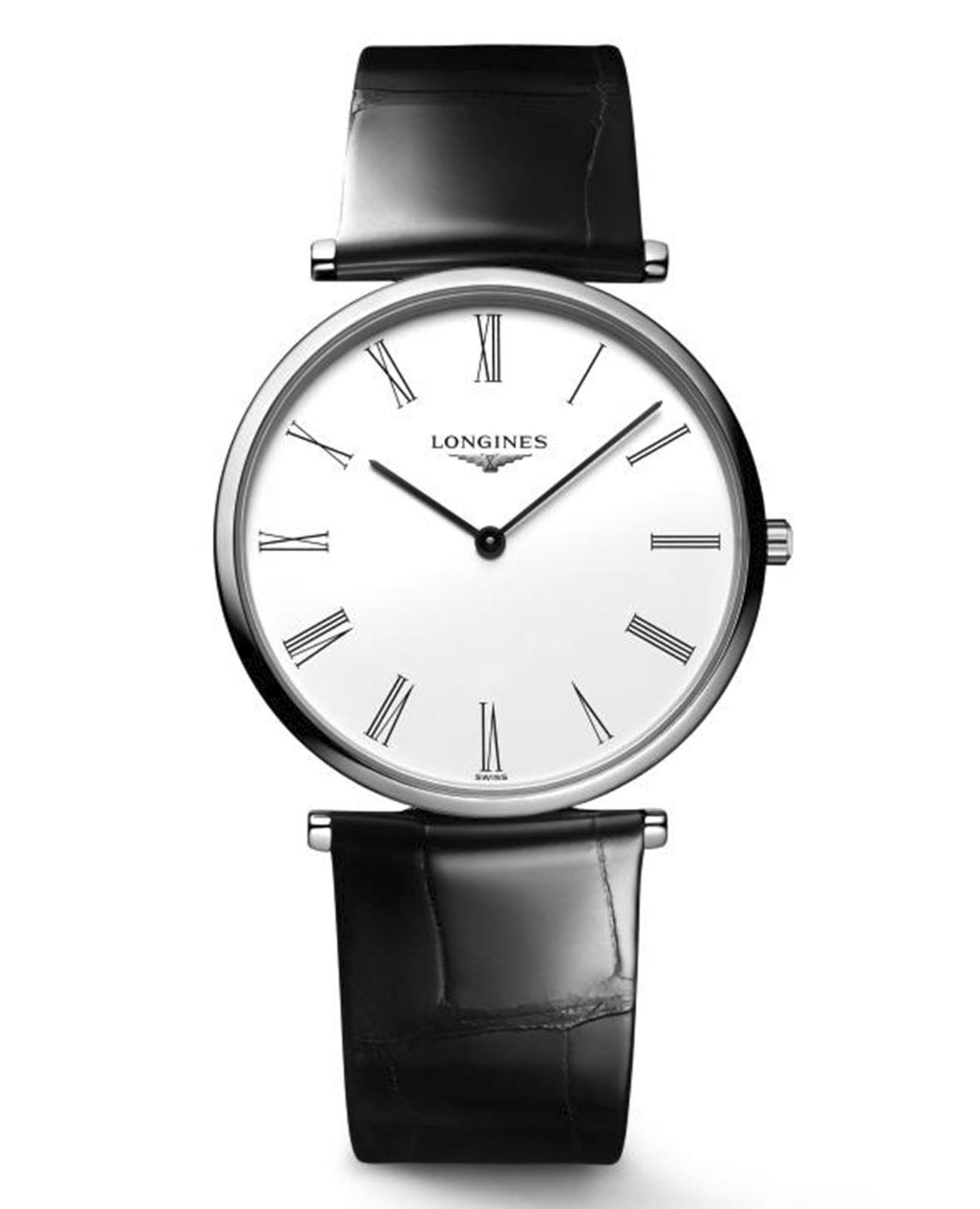 Longines Longines La Grande Classique L4.755.4.11.2  L47554112 кварцевые женские часы белый циферблат, браслет кожаный — вид спереди