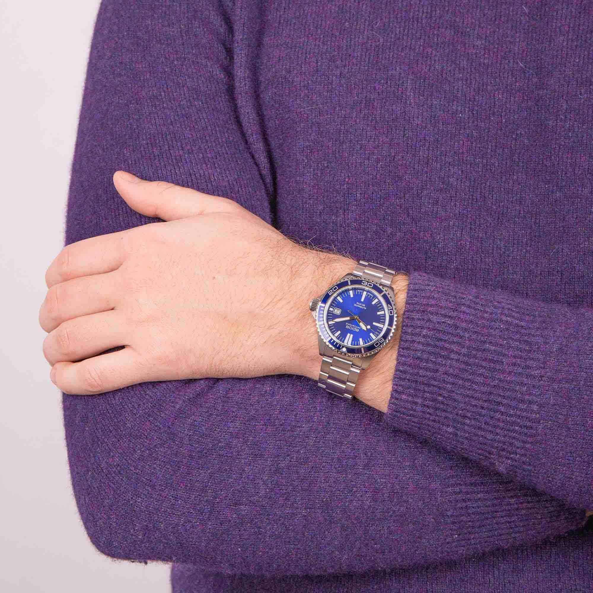 Epos 3438.131.96.16.30 мужские часы застежка крупным планом