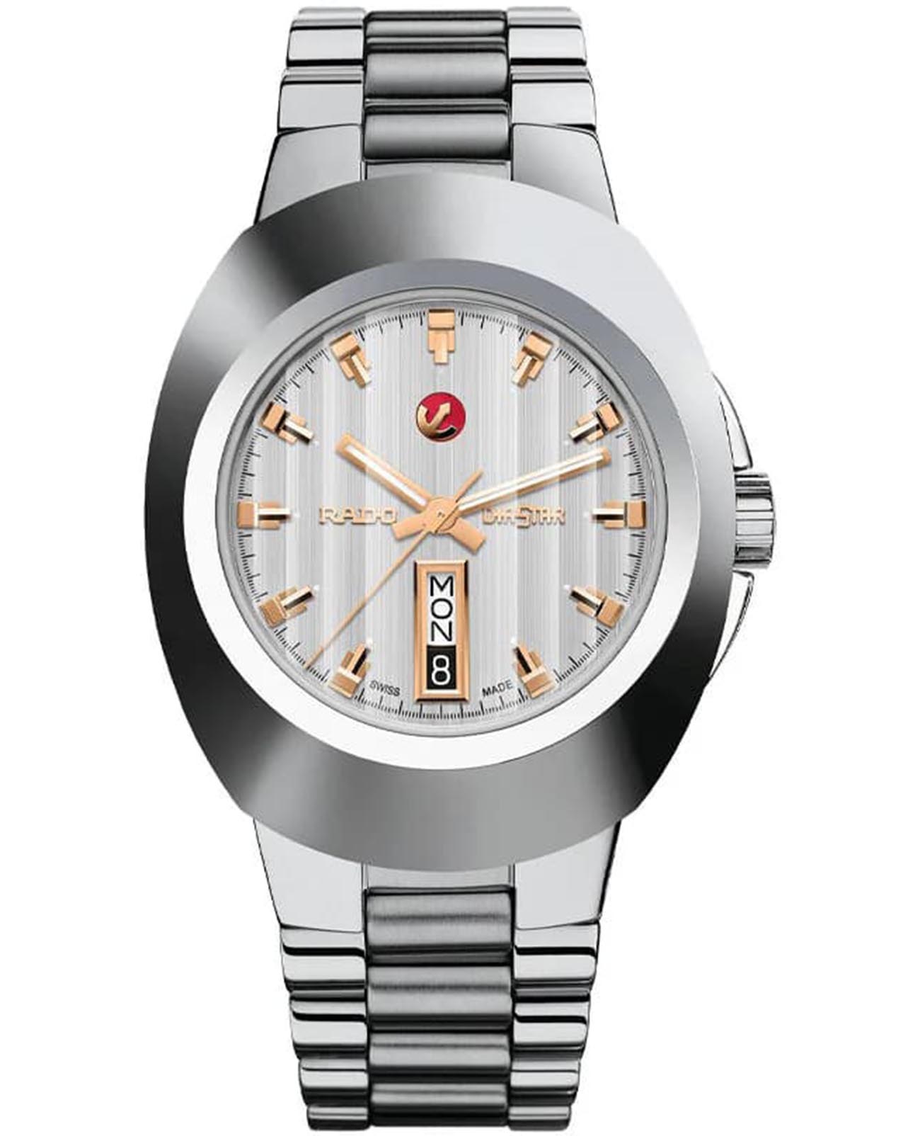 Rado Rado New Original Automatic R12995103 Automatic R12995103 механические мужские часы  циферблат, браслет нержавеющая сталь — вид спереди