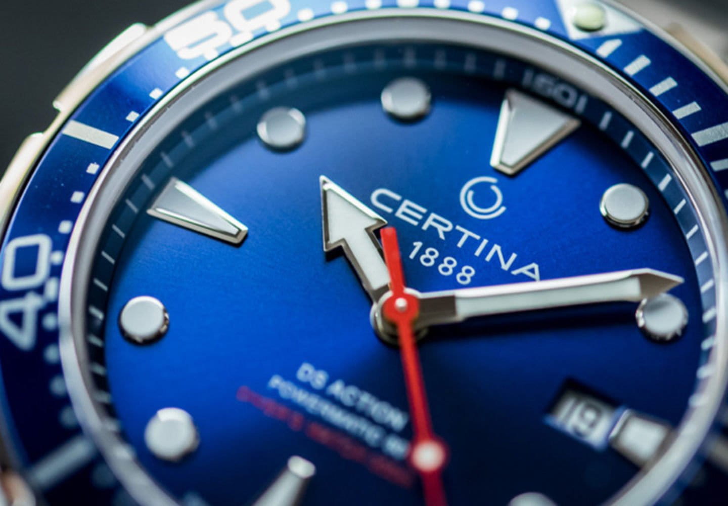 Certina Certinа DS Action Diver Powermatic 80 C032.407.11.041.00 мужские часы синий циферблат на запястье
