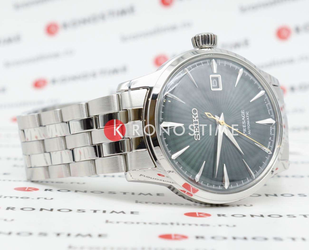 Seiko Seiko Presage SRPE15J1 мужские часы зеленый циферблат на запястье