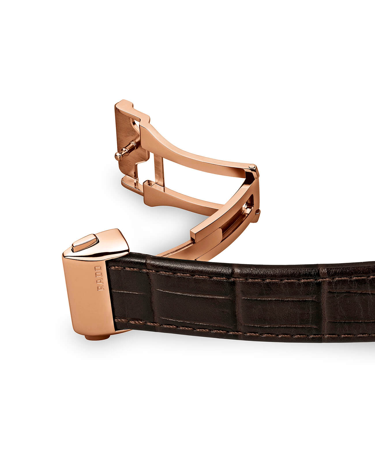 Rado Rado Coupole Classic R22911125, coupole швейцария мужские часы на браслете кожаный боковой вид