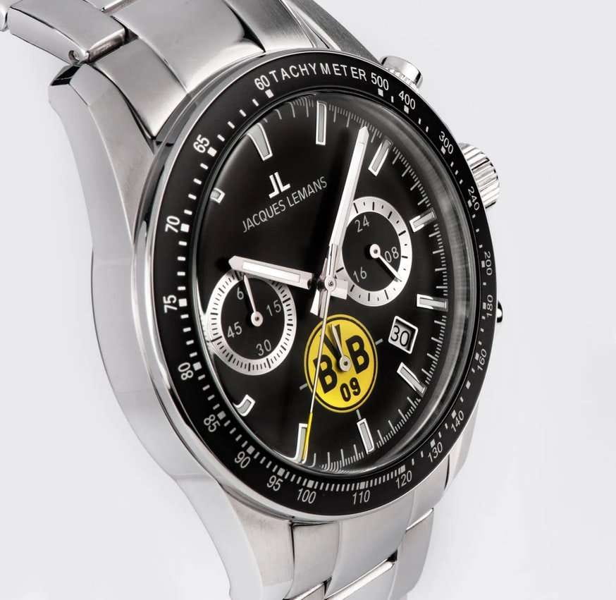 Jacques Lemans Jacques Lemans Borussia Dortmund BVB-06, liverpool австрия мужские часы на браслете нержавеющая сталь боковой вид