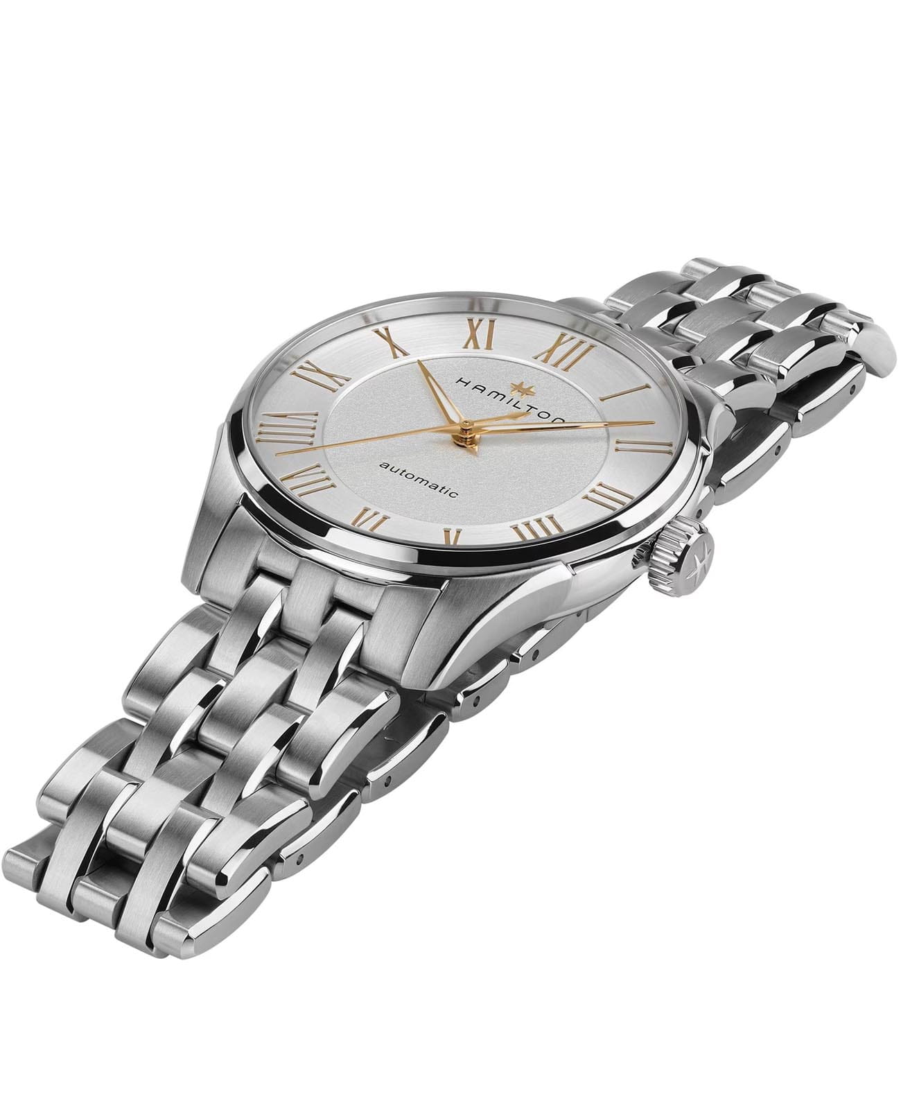 Hamilton Hamilton Jazzmaster Auto H42535150, jazzmaster швейцария мужские часы на браслете нержавеющая сталь боковой вид