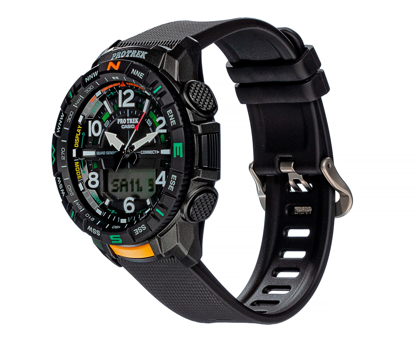 Casio Casio Pro Trek PRT-B50-1DR (PRT-B50-1) PRT, наручные мужские часы фото под углом