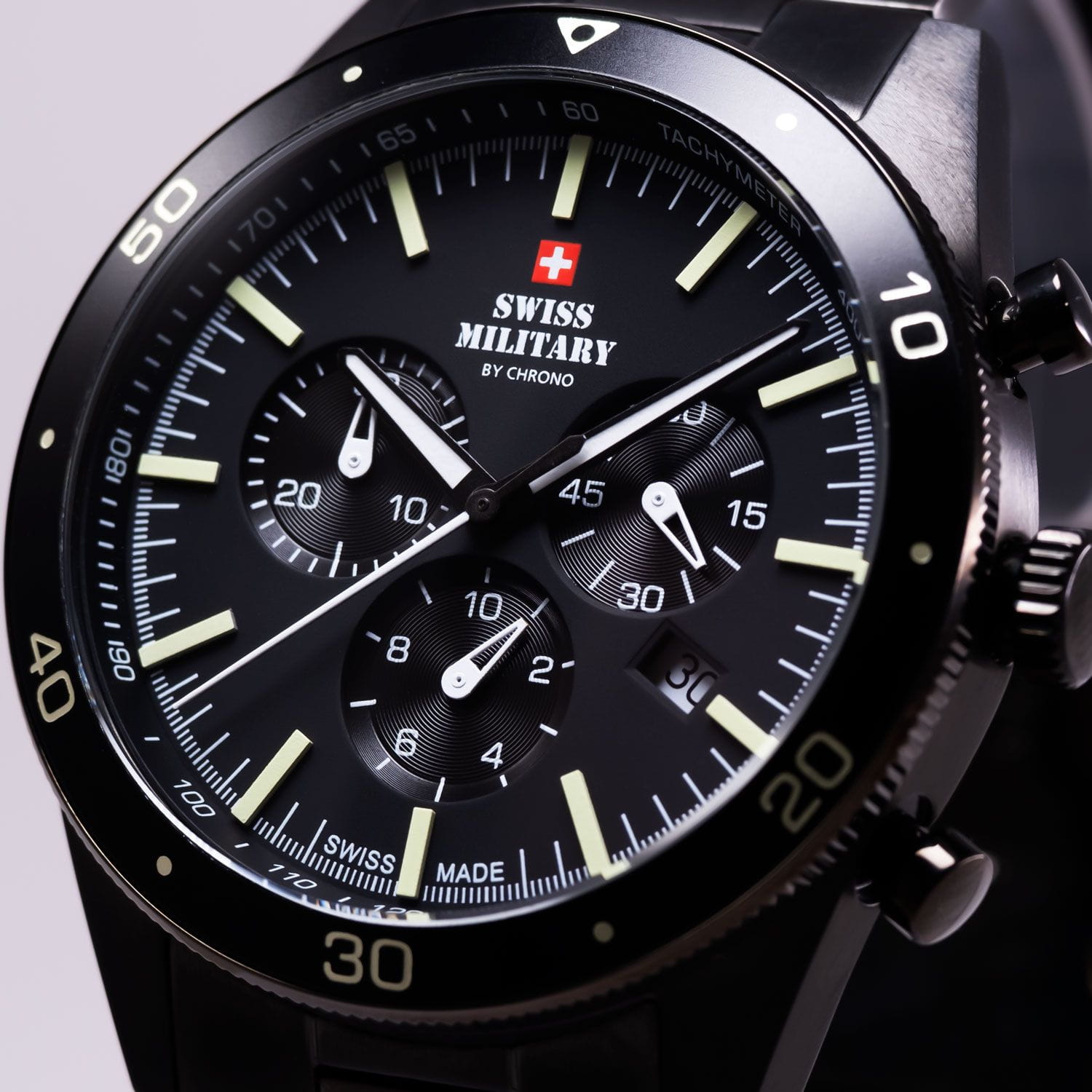 Swiss Military by Chrono Swiss Military by Chrono SM34079.03 мужские часы черный циферблат на запястье