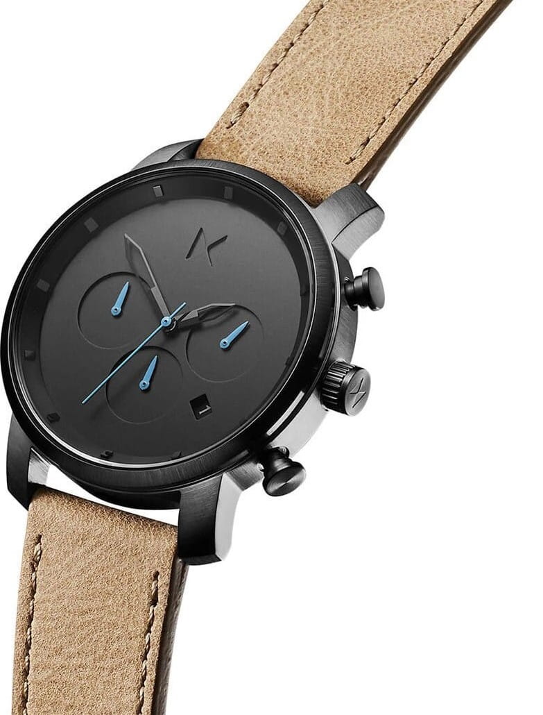 MVMT MVMT Chrono CBX-GMTLCHRO,  сша мужские часы на браслете кожаный боковой вид