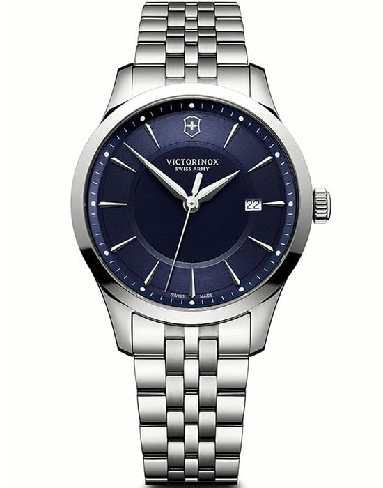 Victorinox Victorinox 241802  241802 кварцевые мужские часы синий циферблат, браслет нержавеющая сталь — вид спереди