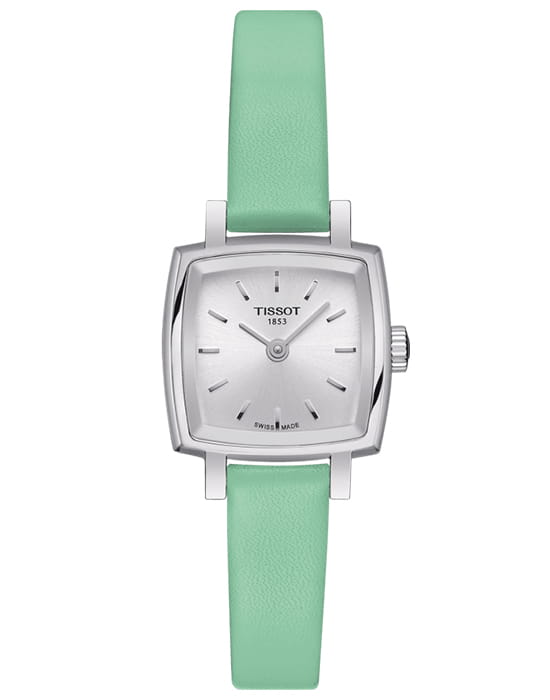 Tissot Tissot Lovely Summer Set T058.109.16.031.01 Lovely T0581091603101 кварцевые женские часы серебристый циферблат, браслет кожаный — вид спереди