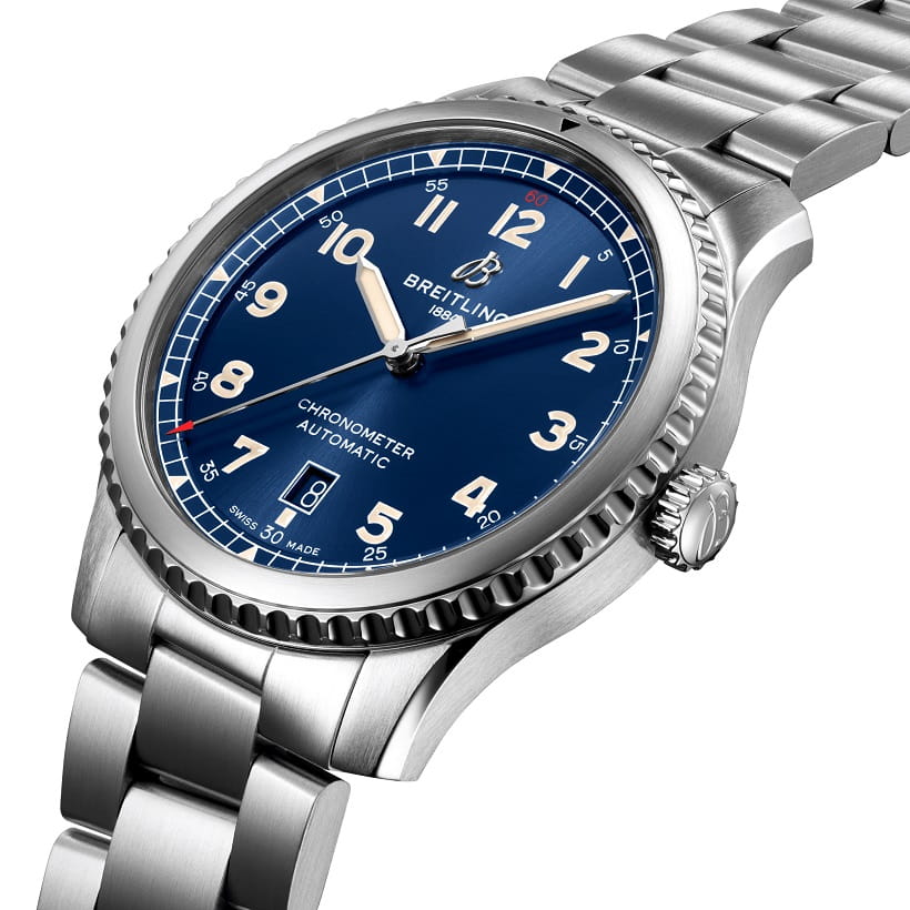 Breitling Breitling Aviator 8 Automatic 41 A17315101C1A1, aviator 8 швейцария мужские часы на браслете нержавеющая сталь боковой вид