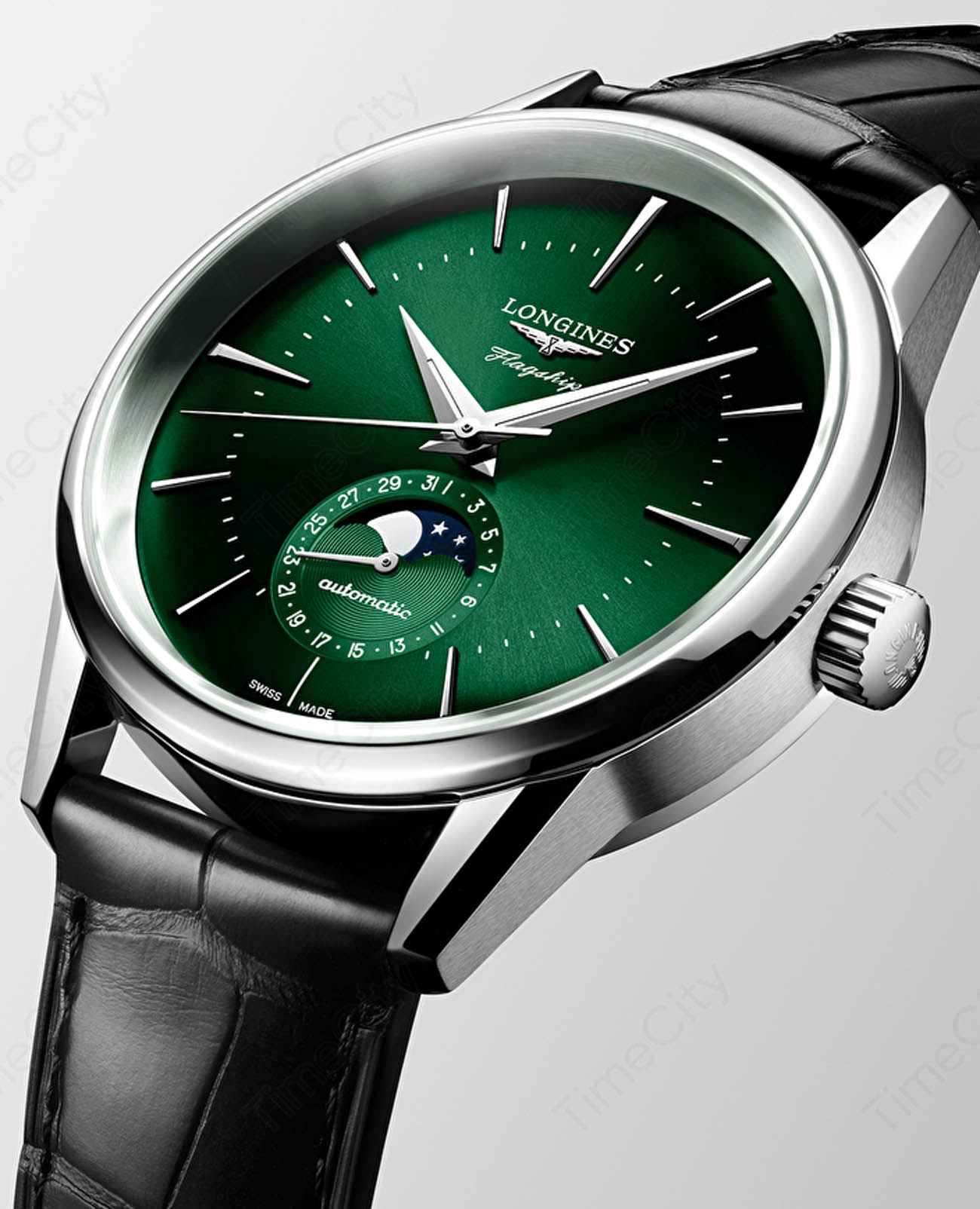 Longines Longines Flagship Heritage L4.815.4.02.2 мужские часы бежевый циферблат на запястье