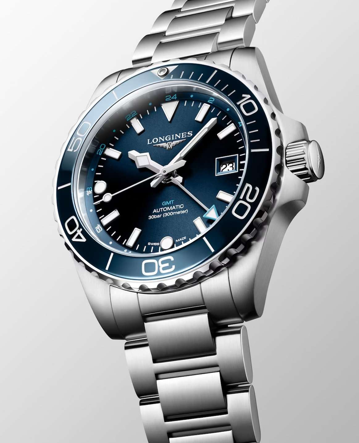Longines Longines HydroConquest L3.790.4.96.6  - задняя крышка металл сталь корпуса, швейцария часы