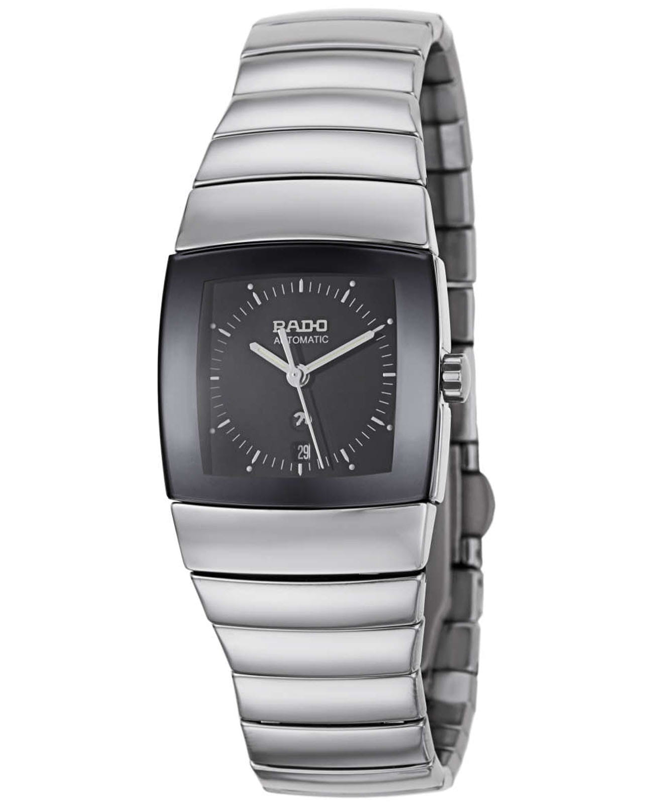 Rado Rado Sintra R13877182  R13877182 кварцевые женские часы черный циферблат, браслет высокотехнологичная керамика — вид спереди