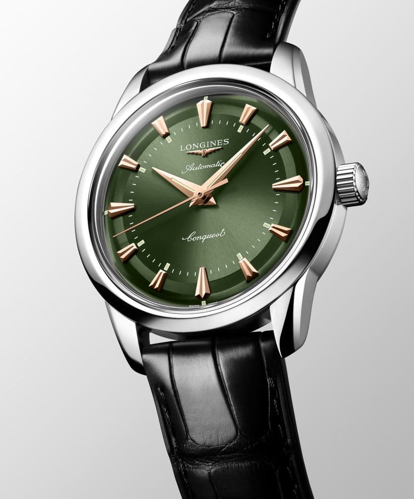 Longines Longines Conquest Heritage L1.649.4.02.2 , наручные мужские часы фото под углом