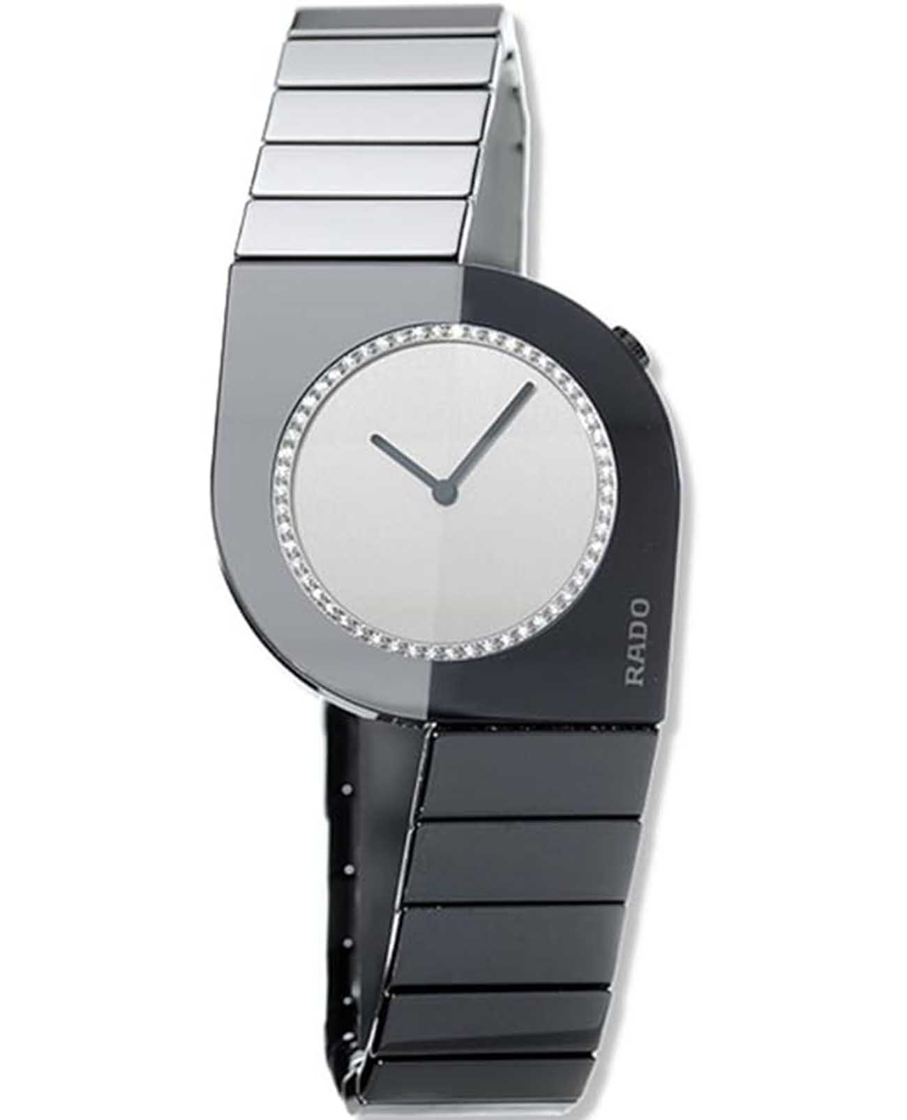 Rado Rado Cerix R25472712  R25472712 кварцевые женские часы серый циферблат, браслет керамика — вид спереди