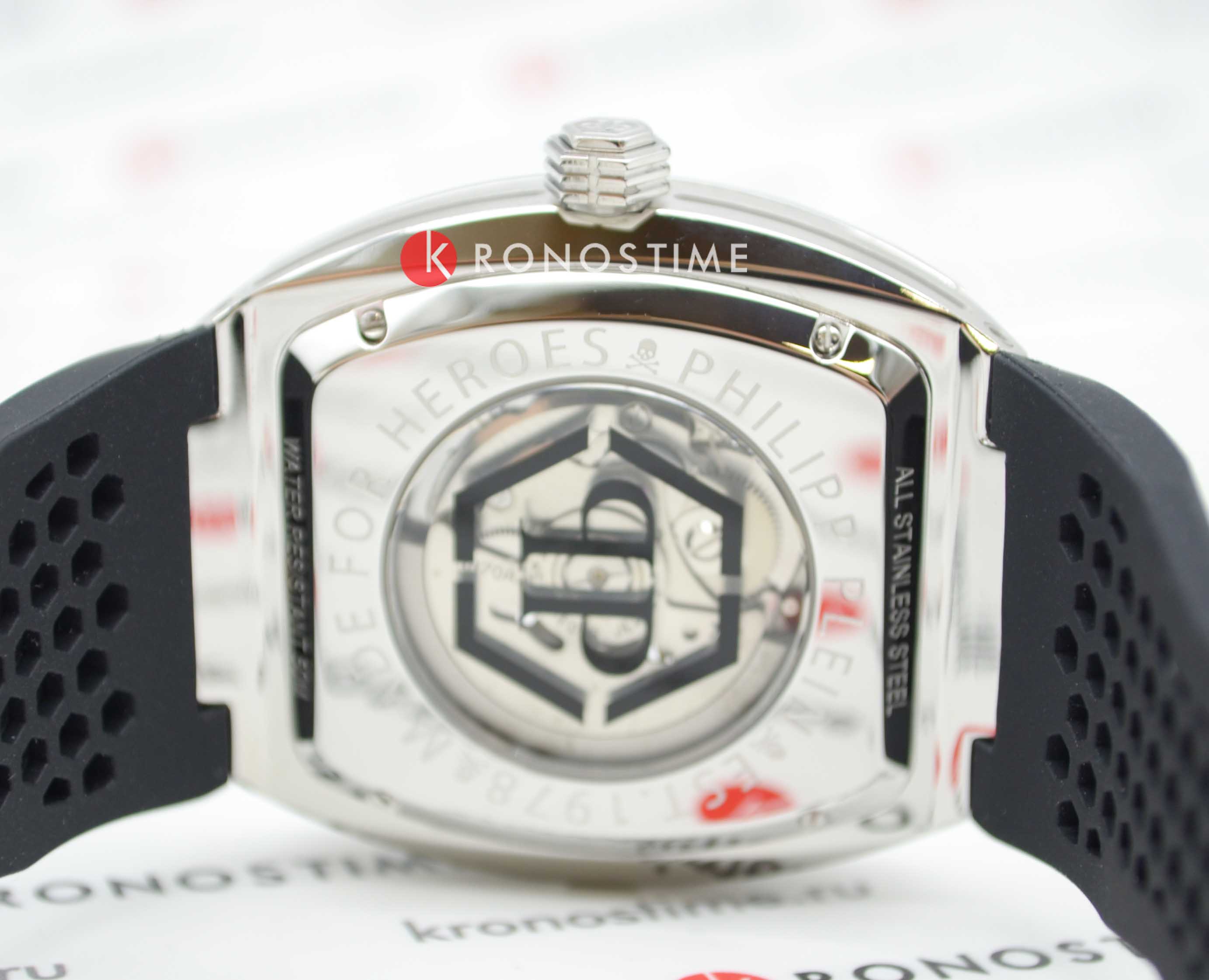 Philipp Plein Philipp Plein The Skeleton PWBAA2123 механические мужские часы часы крупный план серебристый циферблата