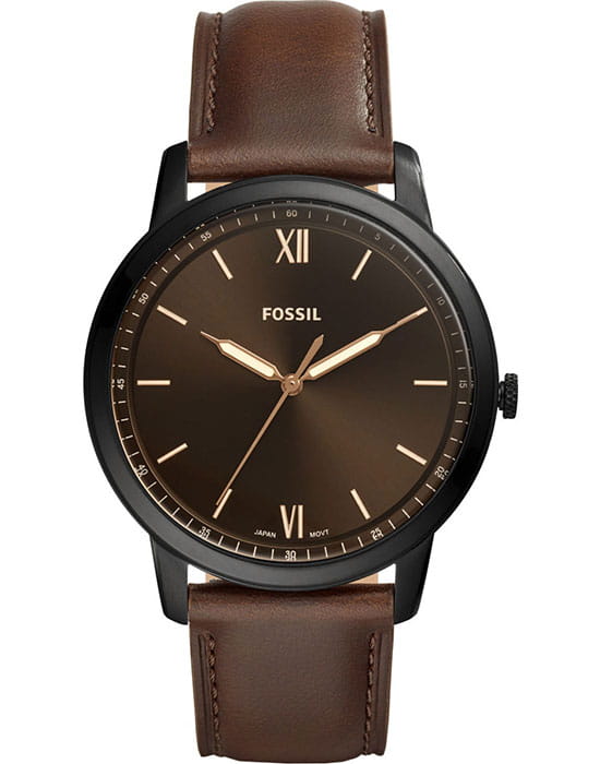 Fossil Fossil Bannon  FS5551  FS5551 кварцевые мужские часы коричневый циферблат, браслет кожаный — вид спереди