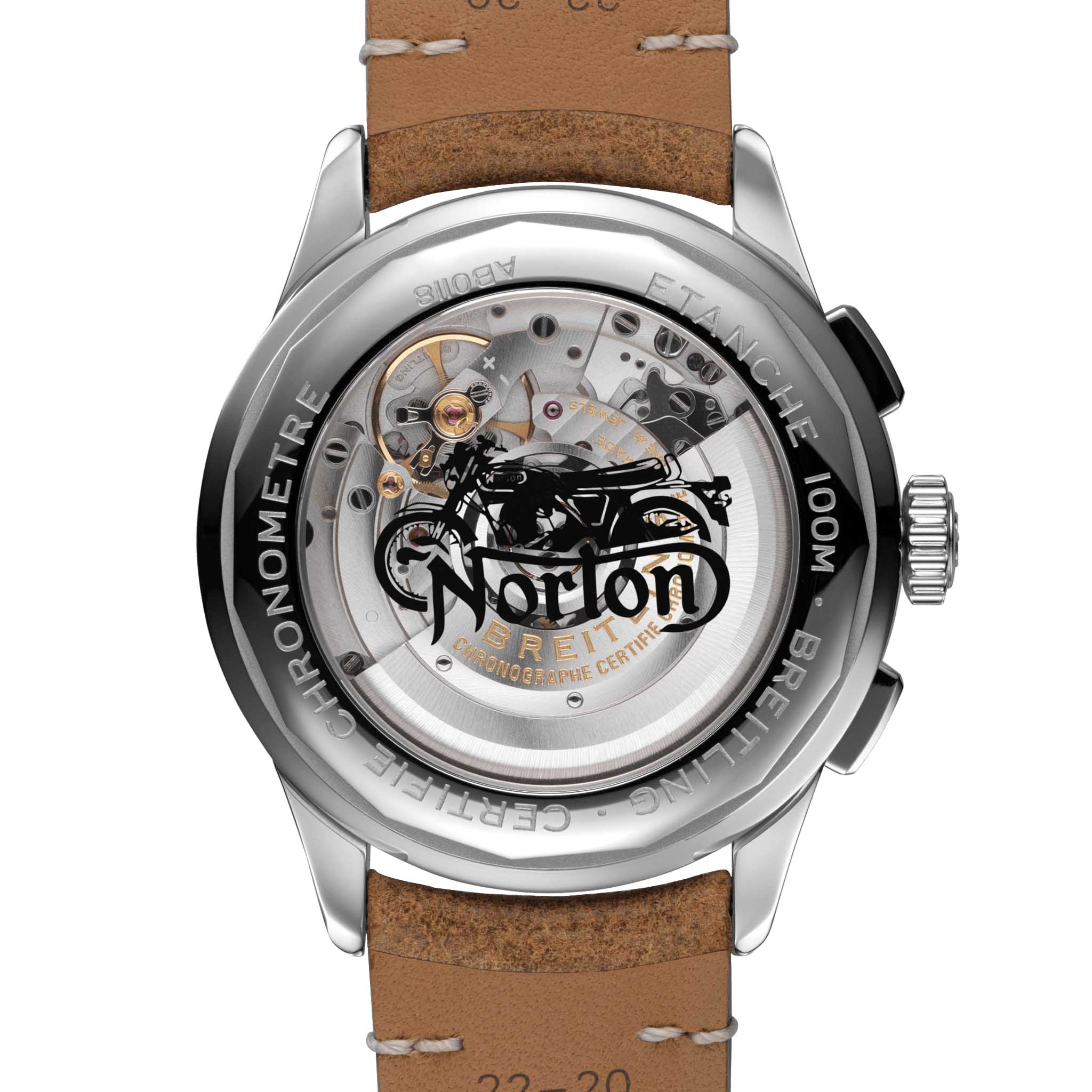 Оригинальные часы Breitling Breitling Premier B01 Chronograph 42 Norton AB0118A21B1X1 механические калибр механизма мануфактурный механизм breitling caliber b01 общий вид