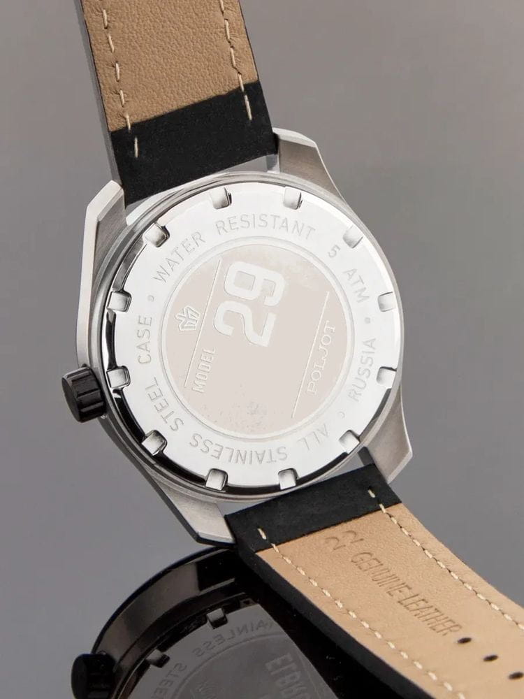 Полет Полет Эльбрус 8215.291233, эльбрус россия мужские часы на браслете кожаный боковой вид