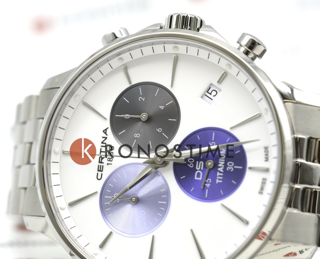 Оригинальные часы Certina Certina DS-8 Chrono C045.417.44.011.00 кварцевые калибр механизма  общий вид